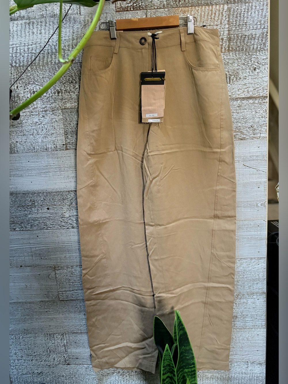 Scotch & Soda | NWT Lotus High Rise Barrel-Leg Chino Pants - Women's 31x31, Tan
